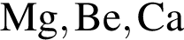 \ChemFormMg, Be, Ca