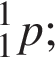 _1 в сте­пе­ни 1 p;