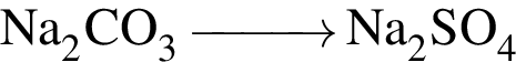 \ChemFormNa_2CO_3 \reactrarrow0pt1 cm Na_2SO_4