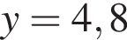 y=4,8