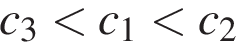 c_3 меньше c_1 меньше c_2