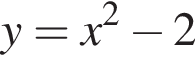 y=x в квад­ра­те минус 2