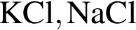 \ChemFormKCl, NaCl