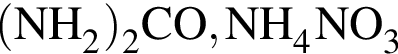 \ChemForm левая круг­лая скоб­ка NH_2 пра­вая круг­лая скоб­ка _2CO, NH_4NO_3