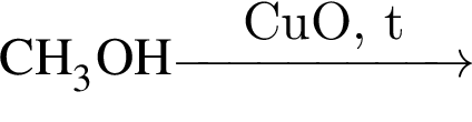 \ChemFormCH_3OH \reactrarrow0pt2 cmCuO, t