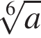  ко­рень 6 сте­пе­ни из a 
