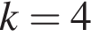 k=4