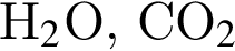 Н_2$O, СО_2
