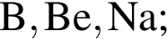 \ChemFormB, Be, Na;