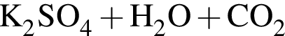 \ChemFormK_2SO_4 плюс H_2O плюс CO_2