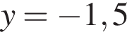 y= минус 1,5
