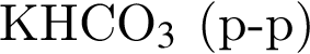 KHCO_3$ левая круг­лая скоб­ка р минус р пра­вая круг­лая скоб­ка 