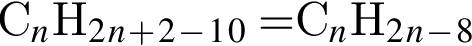 С_n$H_2_n_ плюс _2_ минус _1_0 = $C_n$H_2_n_ минус _8