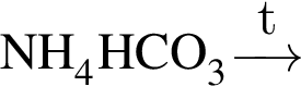 \ChemForm NH_4HCO_3 \reactrarrow0pt0.5 cmt