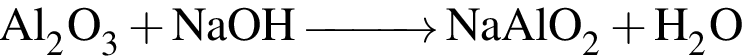 \ChemFormAl_2O_3 плюс NaOH \reactrarrow0pt1 cm NaAlO_2 плюс H_2O