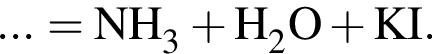 \ChemForm... = NH_3 плюс H_2O плюс KI.