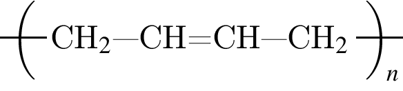 \put левая круг­лая скоб­ка минус 10, минус 250 пра­вая круг­лая скоб­ка \tetrahedral% 0==CH$_2$ минус минус минус CH=CH минус минус минус CH$_2$;2==\leftpolymer;% ;4==\tetrahedral0==;% 4==polymern;% 2==;} 
