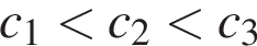 c_1 меньше c_2 меньше c_3