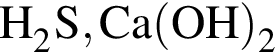 \ChemFormH_2S, Ca левая круг­лая скоб­ка OH пра­вая круг­лая скоб­ка _2