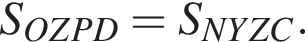 S_OZPD=S_NYZC.