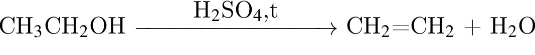 СH_3$CH_2$OH \reactrarrow0pt3 cmH_2$SO_4$,t CH_2$=CH_2$ плюс H_2$O