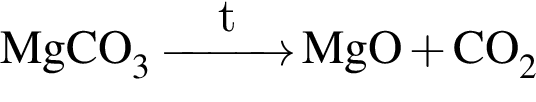 \ChemFormMgCO_3 \reactrarrow0pt1 cmtMgO плюс CO_2