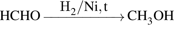 \ChemFormHCHO \reactrarrow0pt2 cmH_2 / Ni, t CH_3OH