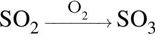 \ChemFormSO_2 \reactrarrow0pt1 cm\scriptsize O_2 SO_3