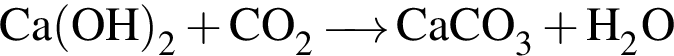 \ChemFormCa левая круг­лая скоб­ка OH пра­вая круг­лая скоб­ка _2 плюс CO_2 \reactrarrow0 pt0.5 cm CaCO_3 плюс H_2O