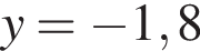 y= минус 1,8