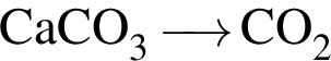 \ChemFormCaCO_3\reactrarrow0pt0.5 cmCO_2