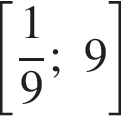  левая квад­рат­ная скоб­ка дробь: чис­ли­тель: 1, зна­ме­на­тель: 9 конец дроби ; 9 пра­вая квад­рат­ная скоб­ка 