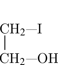 \tetrahedral3== левая круг­лая скоб­ка yl пра­вая круг­лая скоб­ка ;0==CH$_2$ минус минус минус I;3==CH$_2$ минус минус минус OH 