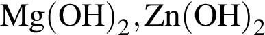 \ChemFormMg левая круглая скобка OH правая круглая скобка _2, Zn левая круглая скобка OH правая круглая скобка _2