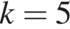 k=5