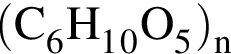 \ChemForm левая круг­лая скоб­ка C_6H_1_0O_5 пра­вая круг­лая скоб­ка _n