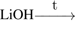 \ChemFormLiOH\reactrarrow0pt1 cmt