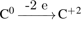 \ChemForm C в сте­пе­ни 0 \reactrarrow0pt1 cm минус 2 eC в сте­пе­ни п люс в квад­ра­те 