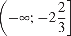  левая круг­лая скоб­ка минус бес­ко­неч­ность ; минус целая часть: 2, дроб­ная часть: чис­ли­тель: 2, зна­ме­на­тель: 3 пра­вая квад­рат­ная скоб­ка 