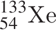 { в сте­пе­ни левая круг­лая скоб­ка 133 пра­вая круг­лая скоб­ка _54Xe