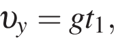  v _y=gt_1,