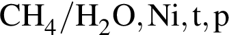 \ChemFormCH_4/H_2O, Ni, t, p