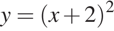 y= левая круг­лая скоб­ка x плюс 2 пра­вая круг­лая скоб­ка в квад­ра­те 