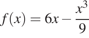 f левая круг­лая скоб­ка x пра­вая круг­лая скоб­ка =6x минус дробь: чис­ли­тель: x в кубе , зна­ме­на­тель: 9 конец дроби 
