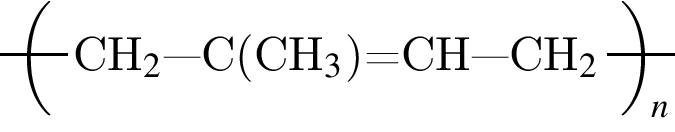 \put левая круг­лая скоб­ка минус 10, минус 250 пра­вая круг­лая скоб­ка \tetrahedral% 0==CH$_2$ минус минус минус C левая круг­лая скоб­ка CH$_3$ пра­вая круг­лая скоб­ка =CH минус минус минус CH$_2$;2==\leftpolymer;% ;4==\tetrahedral0==;% 4==polymern;% 2==;} 