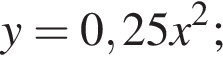 y=0,25x в квад­ра­те ;