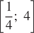  левая квад­рат­ная скоб­ка дробь: чис­ли­тель: 1, зна­ме­на­тель: 4 конец дроби ; 4 пра­вая квад­рат­ная скоб­ка 