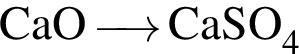 \ChemFormCaO \reactrarrow0pt0,5 cm CaSO_4