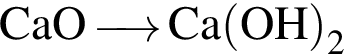 \ChemFormCaO\reactrarrow0pt0.5 cm Ca левая круг­лая скоб­ка OH пра­вая круг­лая скоб­ка _2