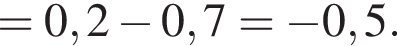 =0,2 минус 0,7= минус 0,5.